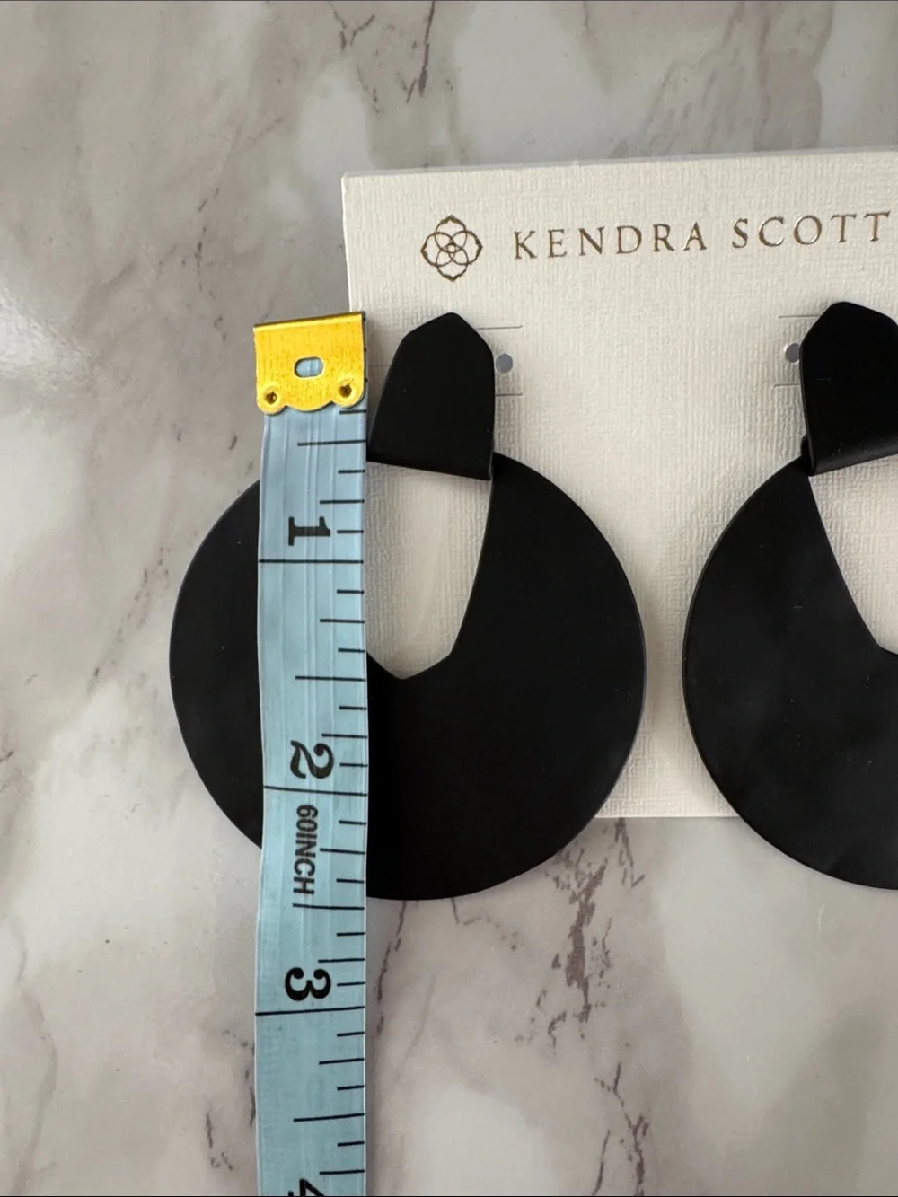 NWOT Kendra Scott Diane Large Disc Earrings - Picture 5 of 7